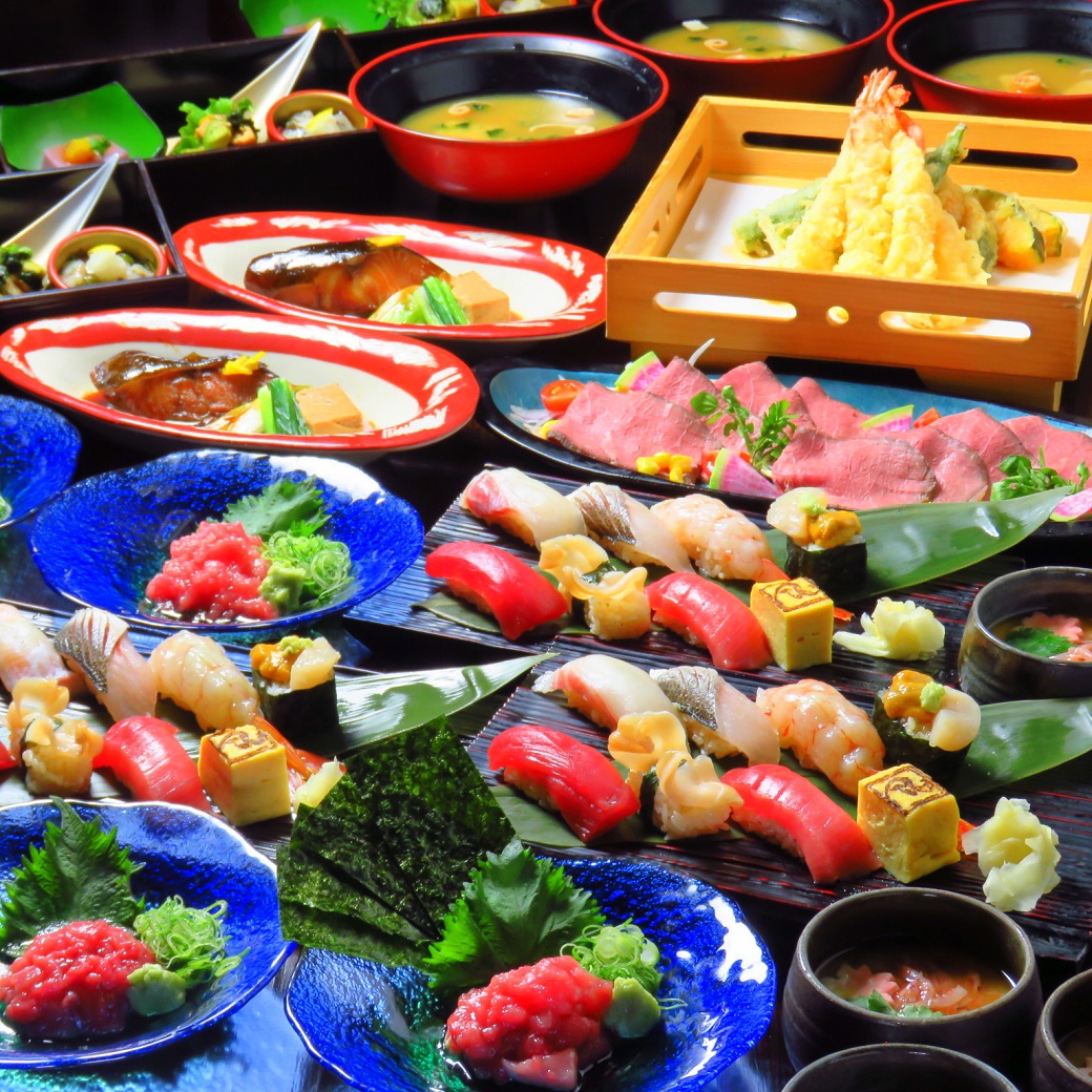 生雲丹　活貝　本鮪など上ネタ鮨を味わう 【特選鮨コース】