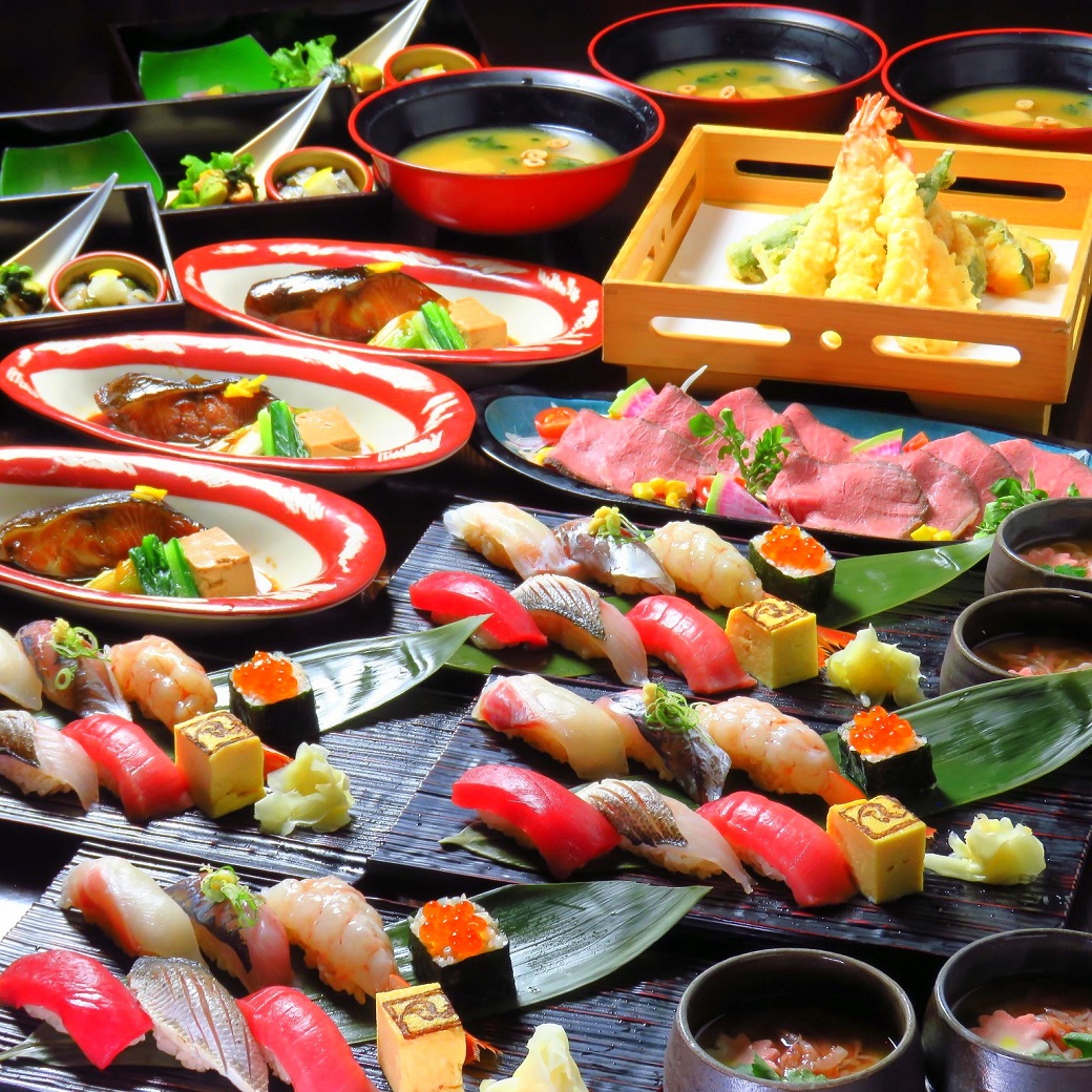 生本鮪入り鮨と銀鱈煮つけを味わう 【鮨土風炉コース】