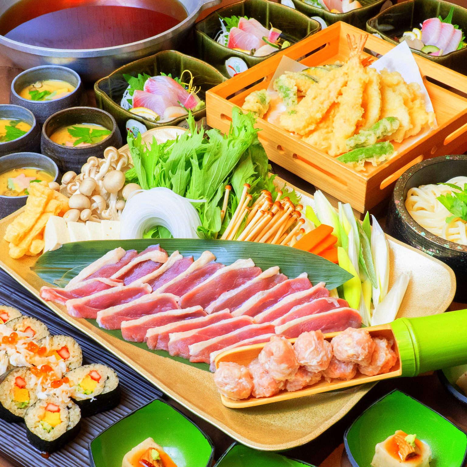 選べる鍋と旬の刺身が味わえる【鍋コース】