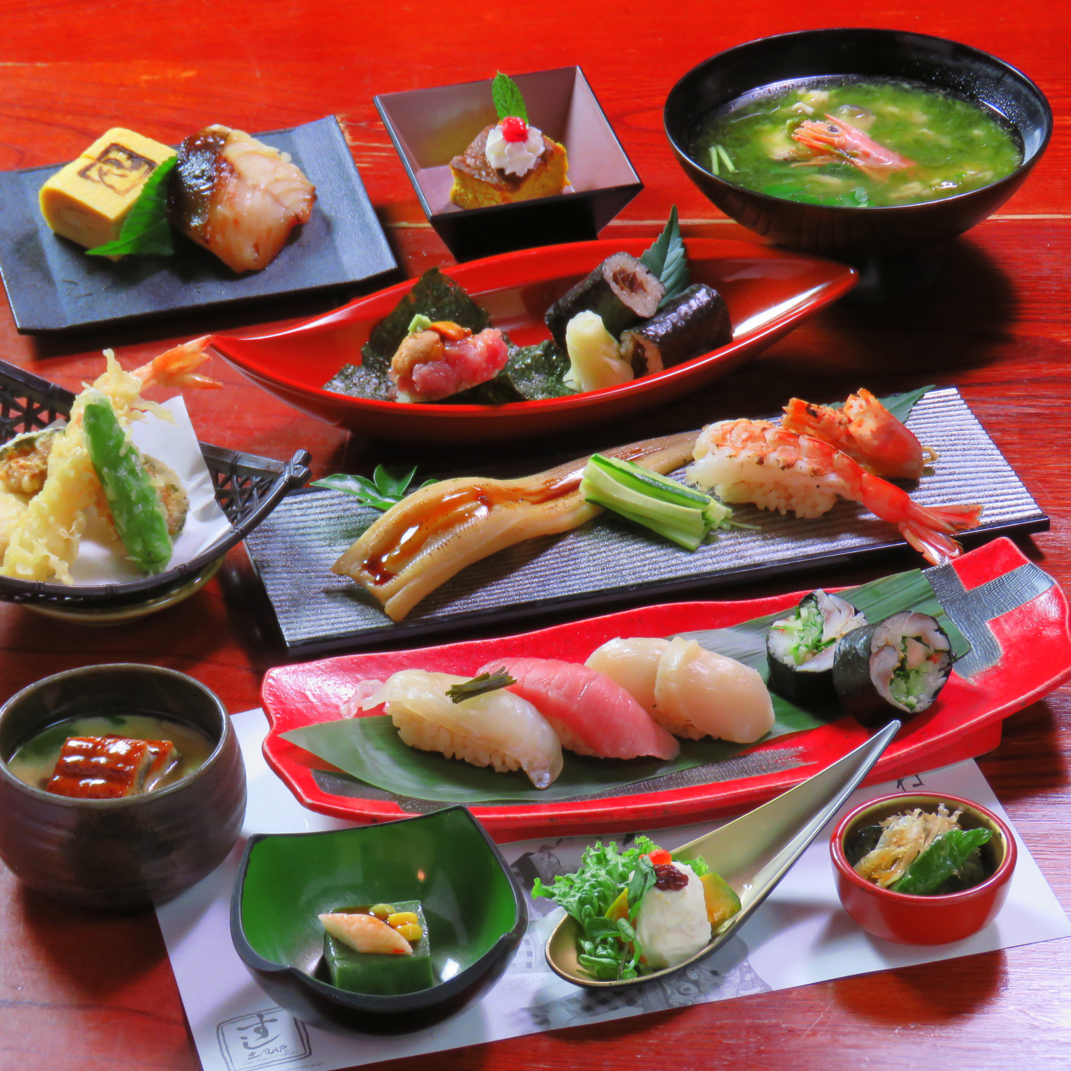旬の料理と鮨を味わう豪華鮨会食 【雅】