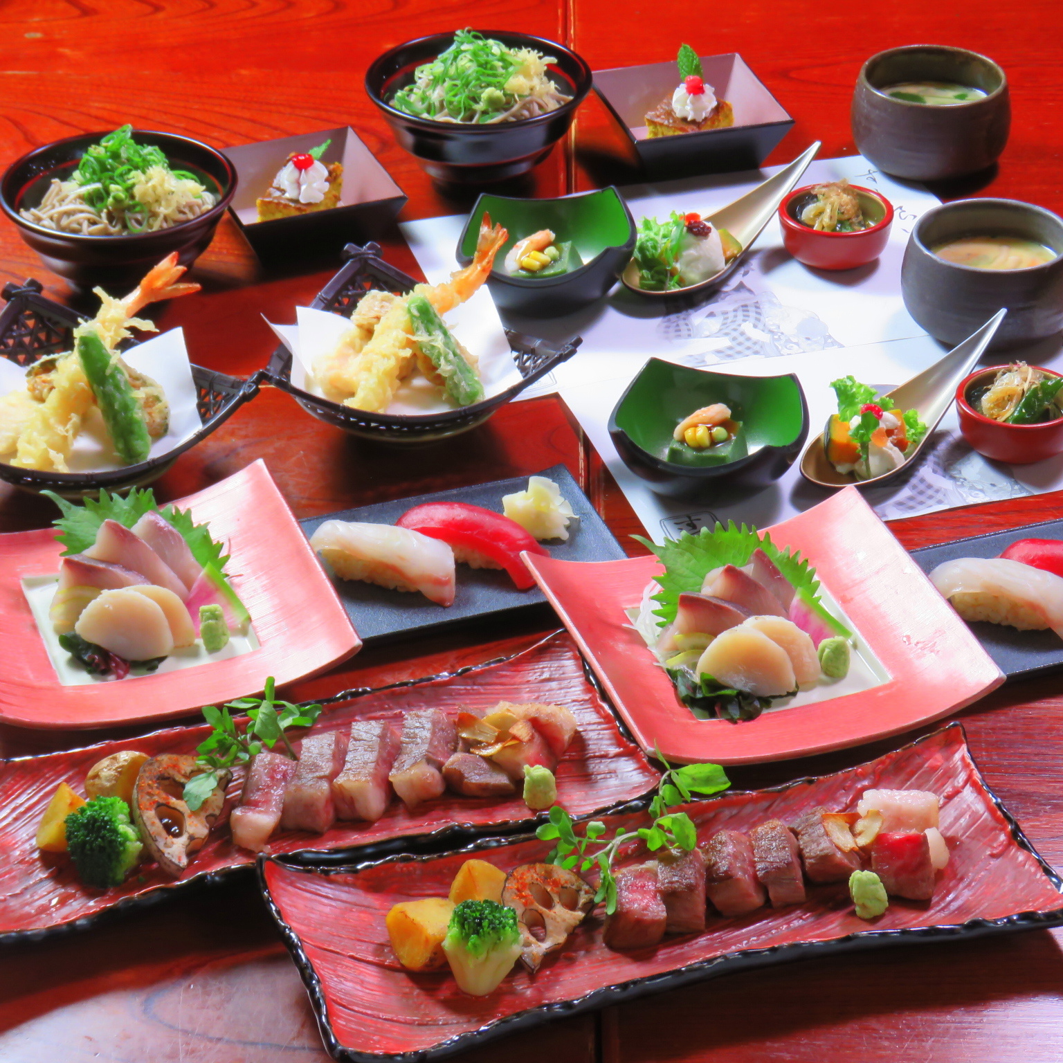黒毛和牛ステーキと旬魚を楽しむ 【菖蒲会食】